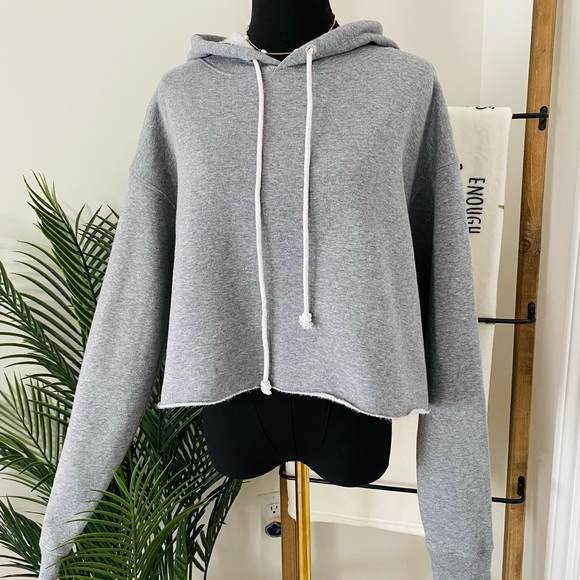 wild fable Tops - Wild Fable Gray Cropped Hoodie